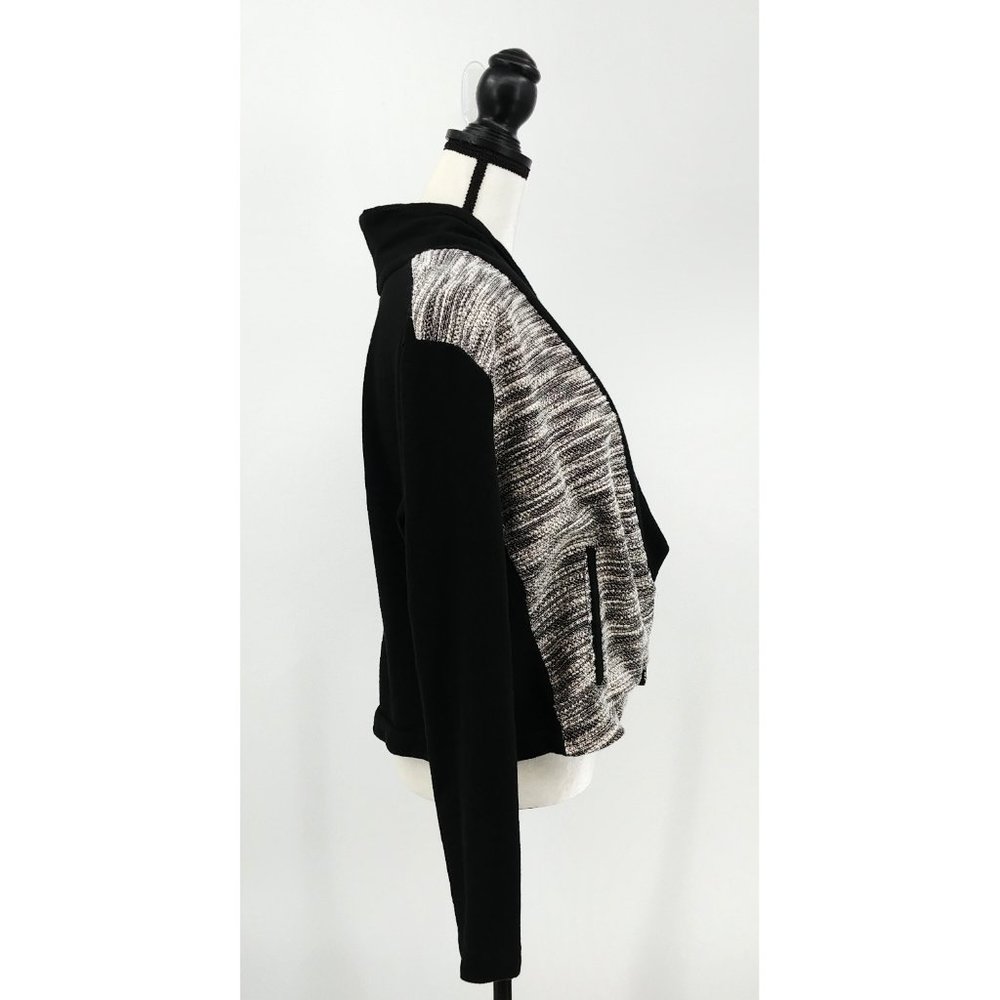 Lou & Grey Open Front Marled Black Knit Jacket - Picture 4 of 7